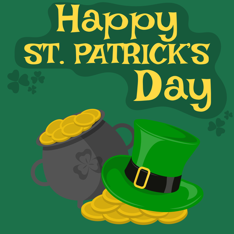 Green-Hued St Patrick's Day Sign Template